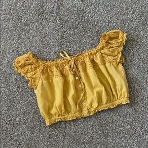 Yellow crop top